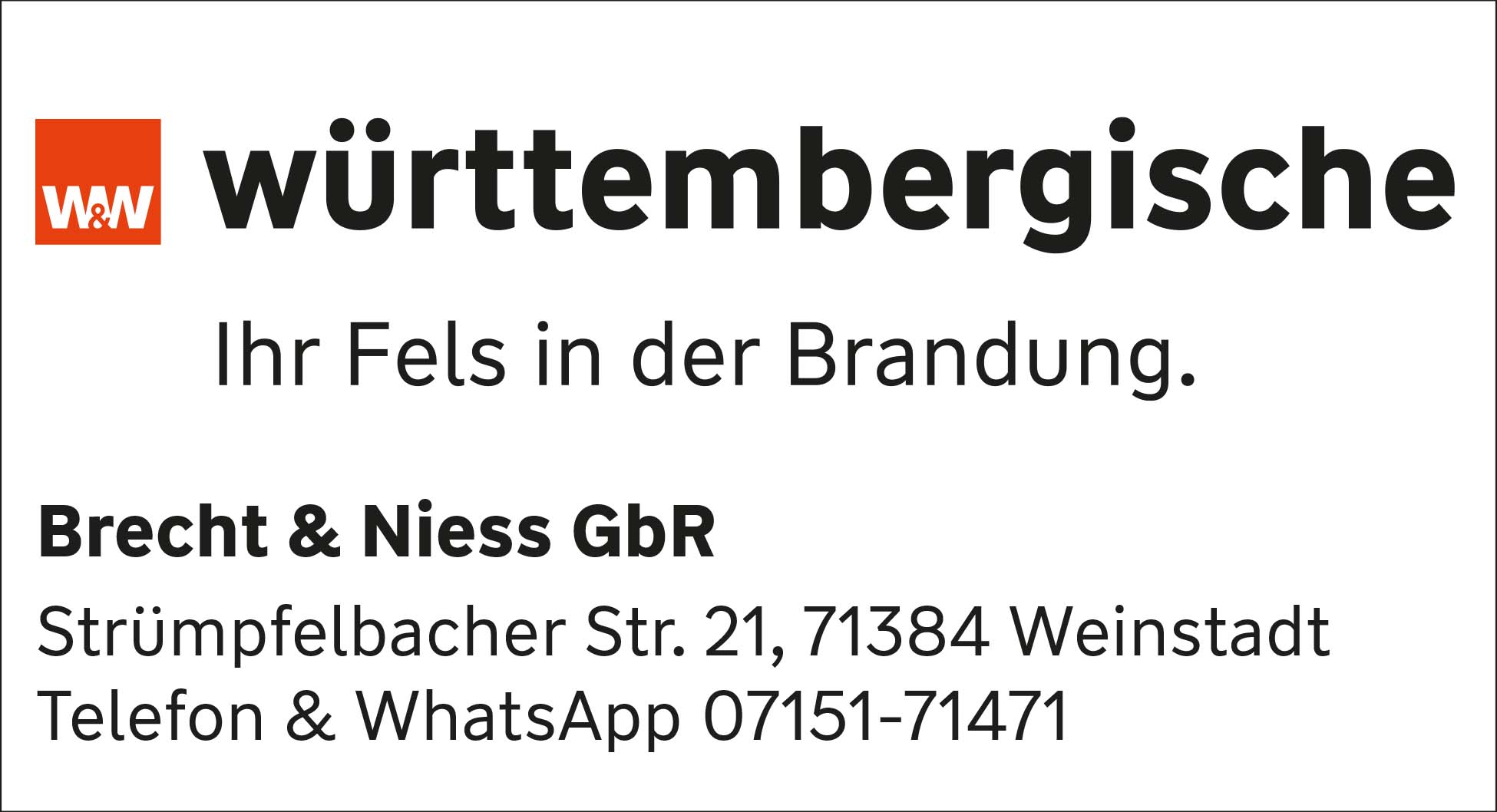 Logo Württembergische Generalagentur Brecht & Niess